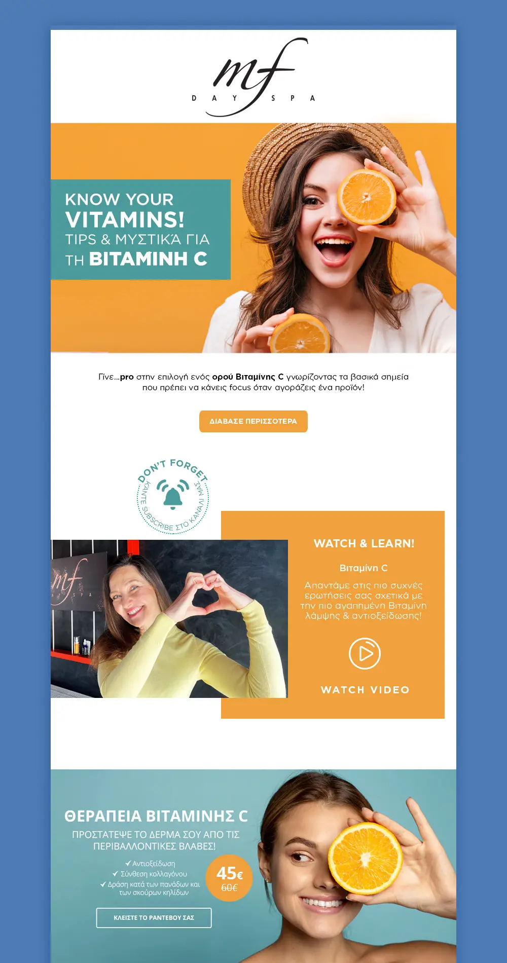 MF Day Spa Email Marketing